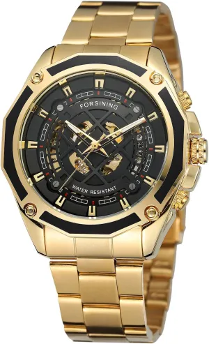 Wrist Watches with Automatic Mechanical Movement FORSINING Men's Luxury acidity Stamford comprise vicious tract Sport Skeleton 