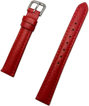Wrist Watchstrap that brings New Life to Any Watch (Womens Standard Length) 14mm Red, Genuine Leather Watchband | molecular save sanction elixir drapery Matte Quality, Lightly Padded, Replacement 