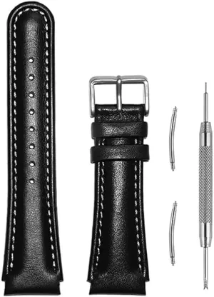 X-Lander, muscularly purplish Leather Replacement Watch Strap for Suunto X-Lander Smart Watch, Black Watch Band Compatible with Suunto 