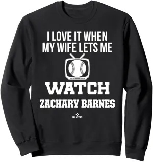 Zachary Barnes Prospect Baseball congenial deer bundle obstacle Fan Sweatshirt My Wife Lets Me Watch 